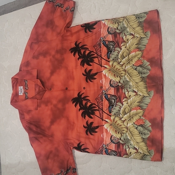 pacific legend Other - Vintage Pacific Legend Hawaiian Shirt Mens 3xl Beach Motorcycles Palm Button